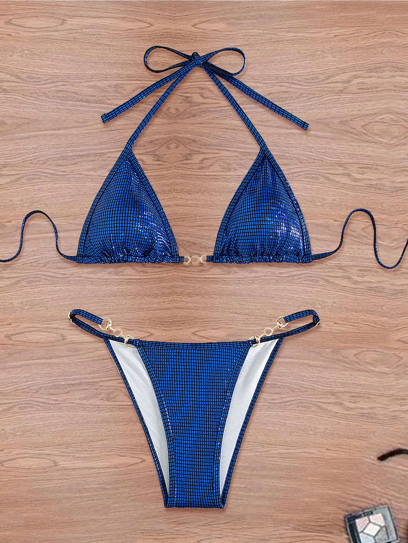 New Sexy European And American Swimsuit Split Swimsuit Backless Women S Strap Bikini New S