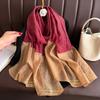 Brand Women Silk Scarf Female Stripe Foulard Femme Pashmina Shawls And Wrap Big Size Scaves Beach Towel Bandana Muslim Hijab