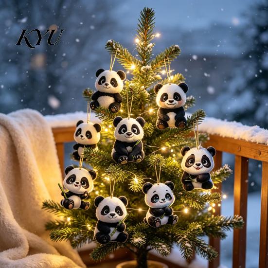 Collectible Panda Box Set Advent Calendars 2026, 2D Acrylic Cute Hanging Ornaments for Decorations Car Xmas Tree, 24 Days Christmas Countdown
