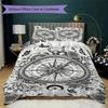 Compass Pattern Bedding uilt Set uilt Cover Pillowcase Home Decoration Birthday Gift (1 * duvet cover + 2 * pillowcase  without core)167