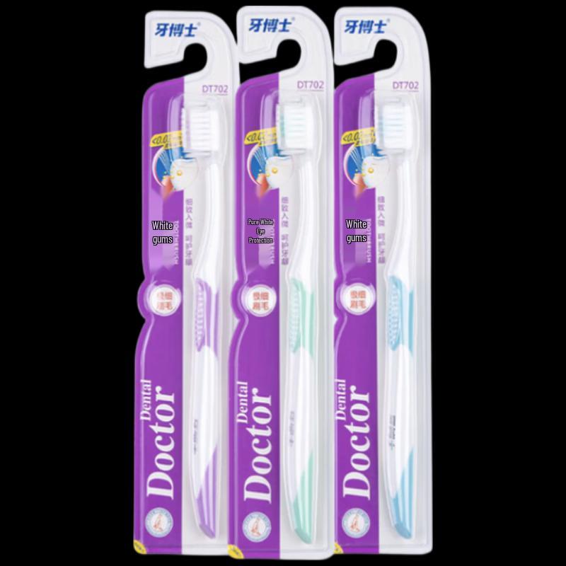 Dr. Tooth Ultra-Fine Soft Bristle Toothbrush, 3-Pack