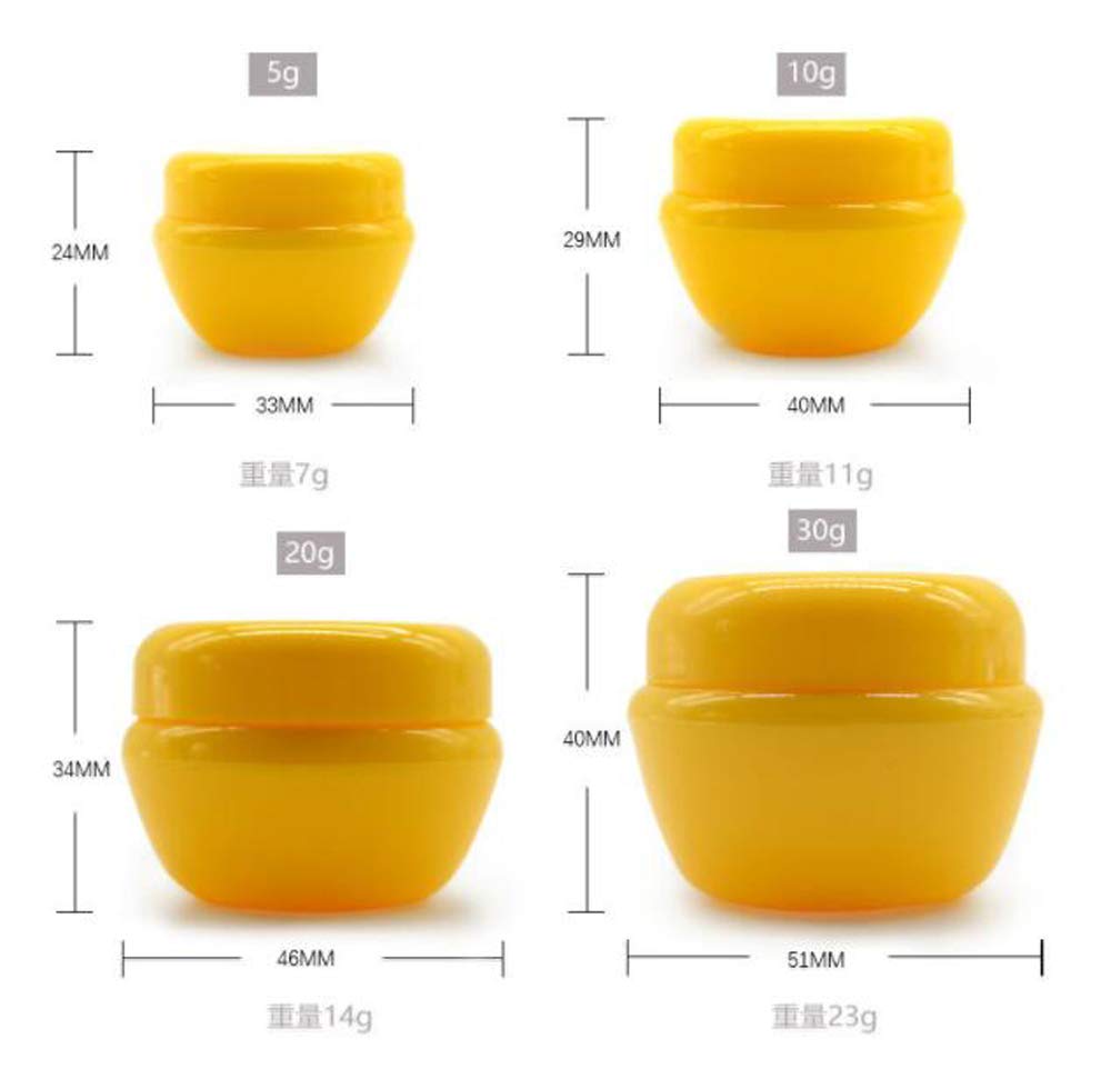 HJ Refillable Cream Containers, Storage Containers, Small Divided Bottles, Leak-Proof Mini Travel Bottles (30g, Pack of 30)