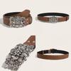 Boho Chic Belt With Unique Floral Print And Alloy Buckle For Women And Men
