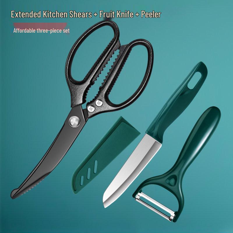 German-Style Commercial Kitchen Shears: Heavy-Duty Bone-Cutting and Multi-Use Food Scissors