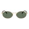 Prada Brand Logo Oval Sunglasses Women's Gold