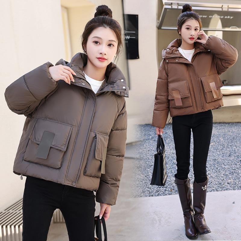 New Down  Clothes Women's Fashion Hooded Short  Clothes Loose Winter  Jackets Thickened Bread Clothes