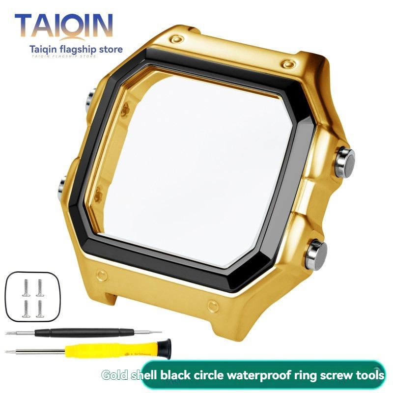 AE1200 Watch Case For Casio 3299 AE-1200WH Stainless Steel Modified Metal Shell with Waterproof Ring Black Silver Watch Case