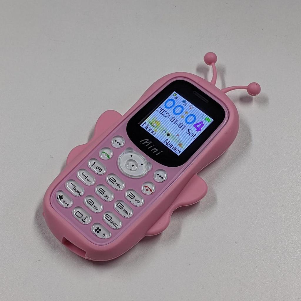 Brand New Cute Feature Phone Mini Cartoon H21 Bee Mobile Phone 1.44inch MTK 2G Network GSM Dual SIM Card FM Multi-functional Torch Cellphone