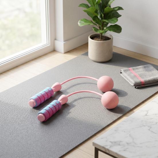Skipping Rope for Adults Cordless Weighted Jump Rope for Men Women Training Skipping Rope for Indoor Outdoor Fitness Exercises