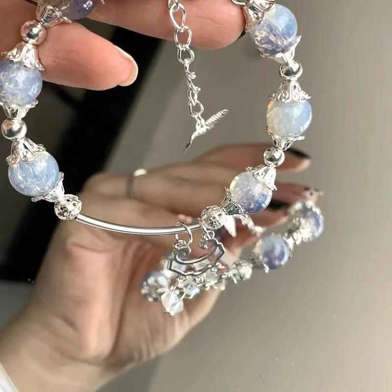 Beaded Trendy Butterfly Bracelet For Women Elegant Alloy Plated Fashion Summer 2024