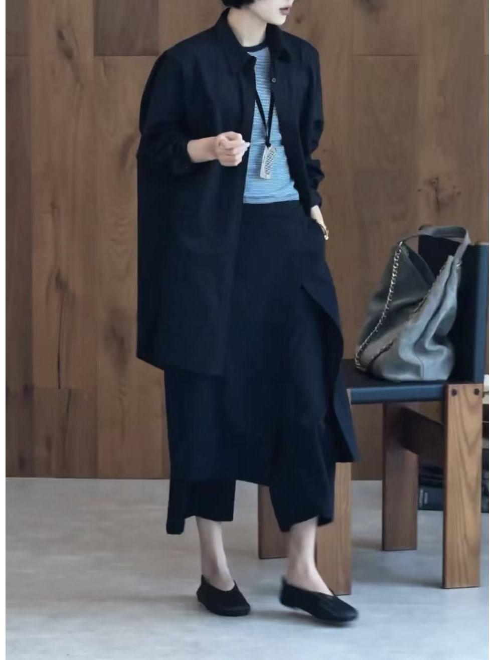 2026 Early Spring Chic Women s Set: Comfortable Shirt + Wide Leg Pants Trend L