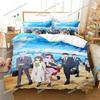 Anime Theme Cute The Ice Guy His Cool Female Colleague Bedding Set Full/Queen Size Duvet Cover Pillowcase Kids Bedroom Soft Set