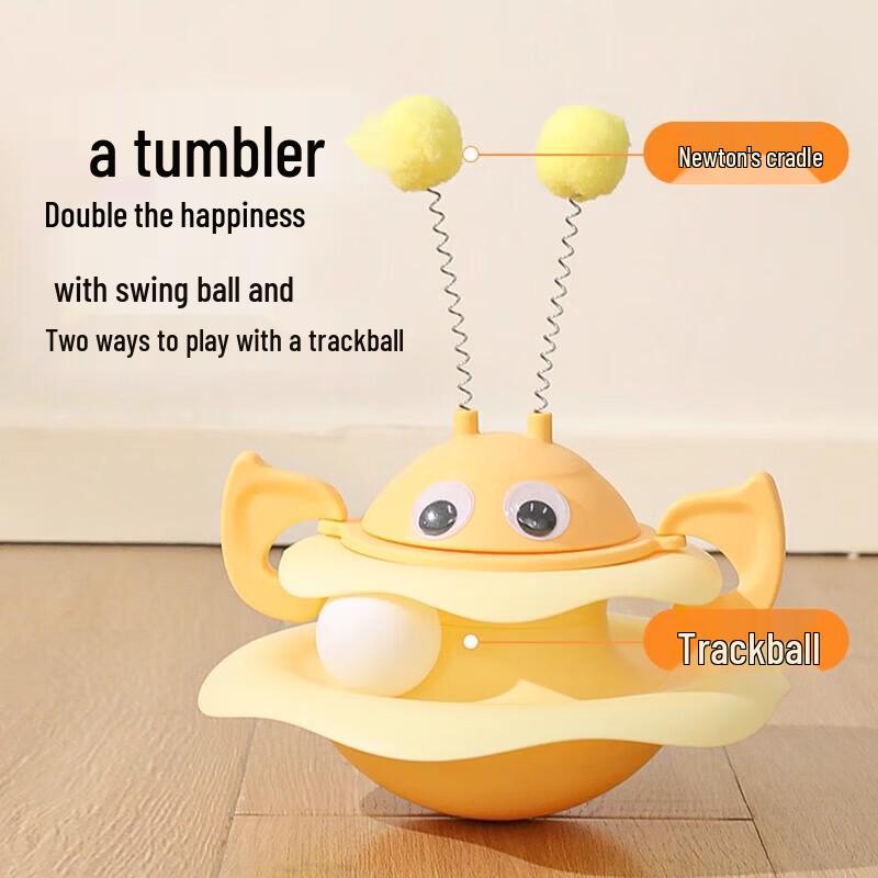 Bee Tumbler Cat Play Disk Toy (2-Pack)