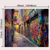 2D Vibrant Street Graffiti Backdrop Urban Alleyway Party Banner