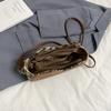 Soft and Fluffy Commuter Plush Handbag  Cute Bag with Irregular Leopard Print Ears and Single Shoulder Strap