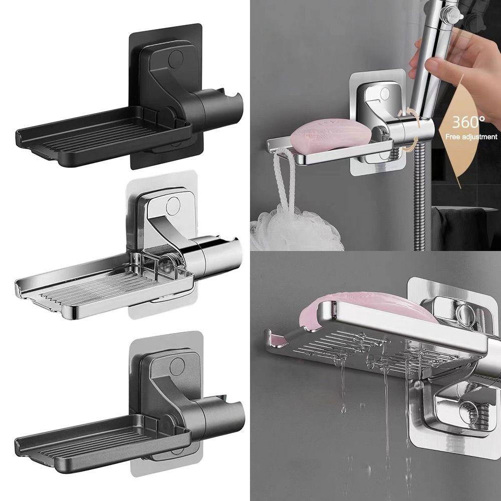 Wall Mounted Shower Head Holder Self-adhesive Storage Drain Rack  Bathroom Accessories