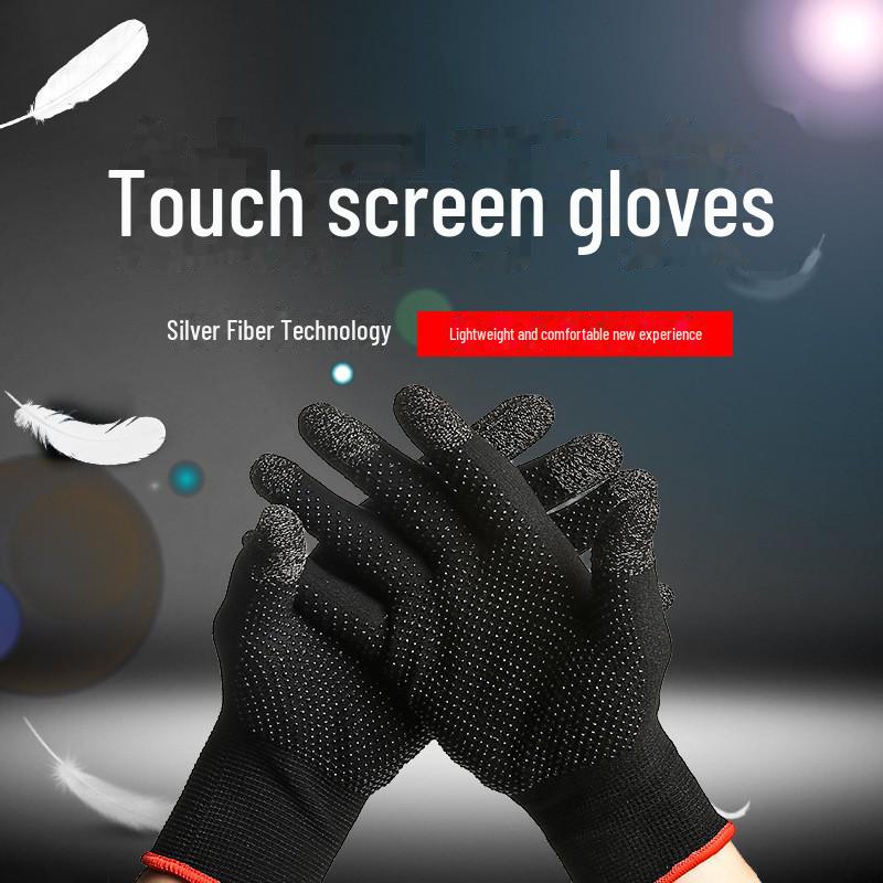 Ultradünne kabellose Gaming-Fingerlinge aus Silberfaser - Schweißfestes Doppelstück für Mobile Gaming