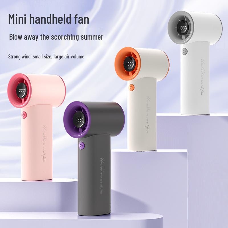199-Speed Mini Turbine Handheld Fan, USB Rechargeable, Super Powerful and Portable for Outdoor Use