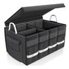 Car Trunk Organizer with Lid, Collapsible Car Trunk Storage Organizer, Car Organizer and Storage for SUV, Truck, Sedan