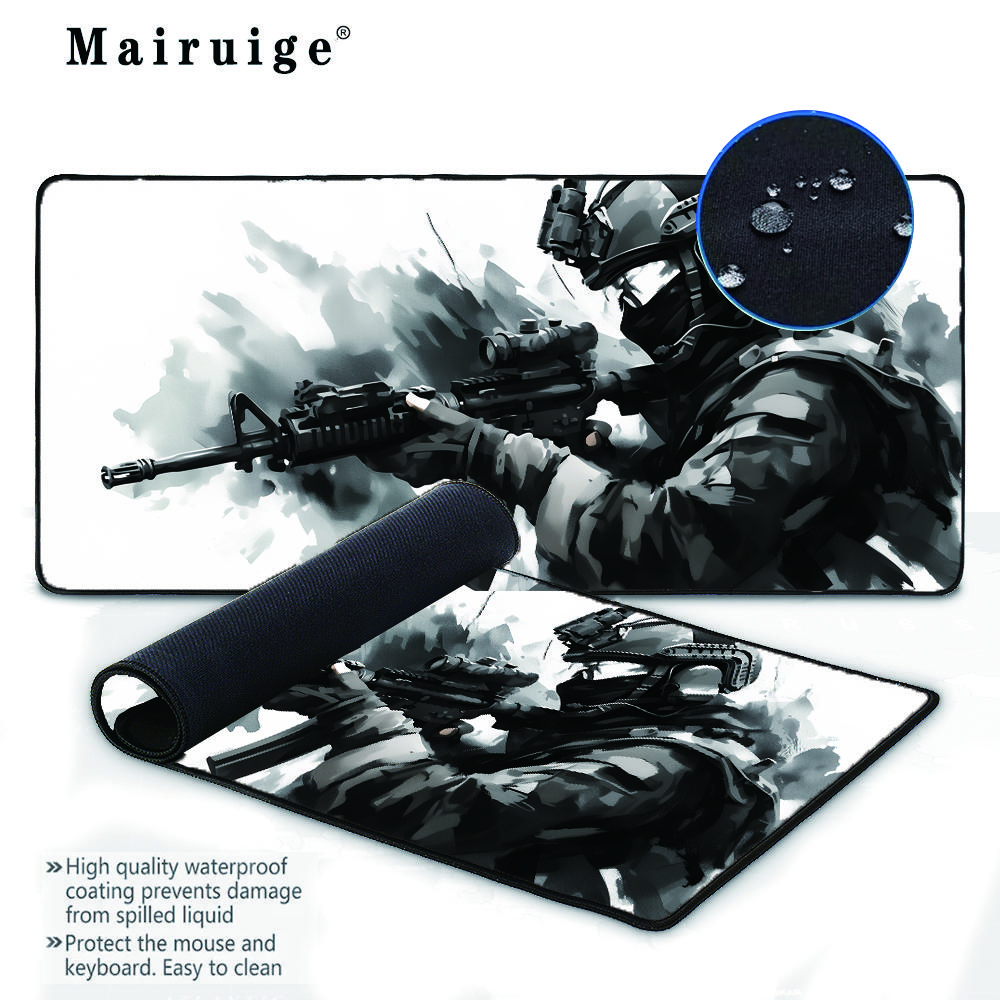 Waterproof Pad 900x400 Soldiers' Assault Gamer Stuff Office Desk Accessories Mousepad 900x400x3mm Xxl Desk Pad Mouse Carpet