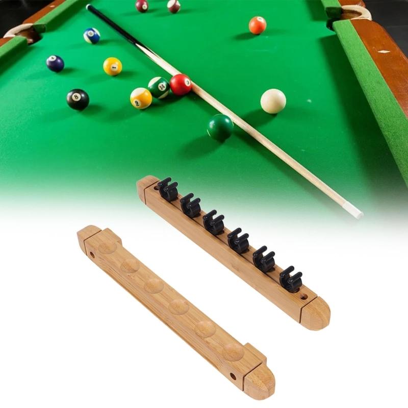 Stable 8 Slot Wood Cue Rack with Nonslip Base Multipurpose Billiards Storage Rack for Organizing Pool Stick