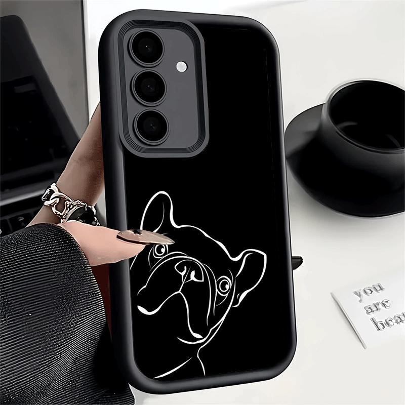 Phone Case for Samsung Galaxy S26 S25 Ultra S24 FE French Bulldog Black Desgin Shell S23 Plus S22 + S21 S20 5G Soft Silicone Fun