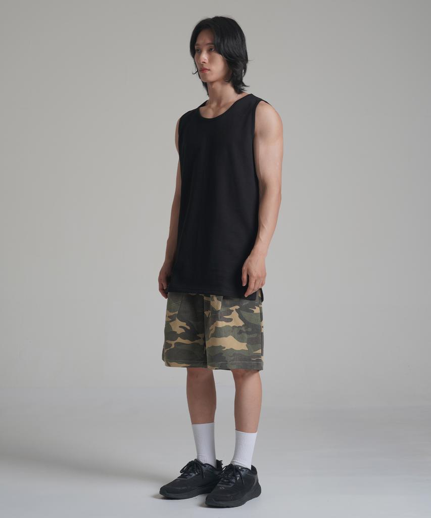 Noming Camo Einfalten-Taschen Weite Bermuda-Shorts - Grün