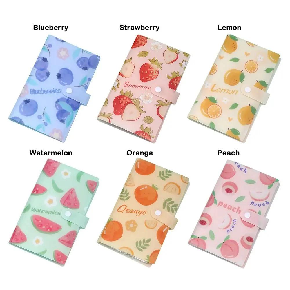 Transparent PVC 120 Slots Card Album 3 Inch Size Fruit Design Photo Card Album 120 Slots Postcard Holder Transparent PVC Album