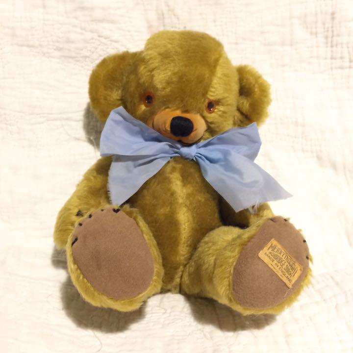 [USED] Vintage Merrythought Cheeky Teddy Bear Plush Toy, Gold Mohair