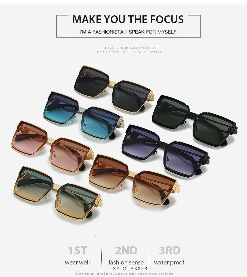 High-End Square Frame Sunglasses with UV Protection for Men and Women – Stylish and Versatile