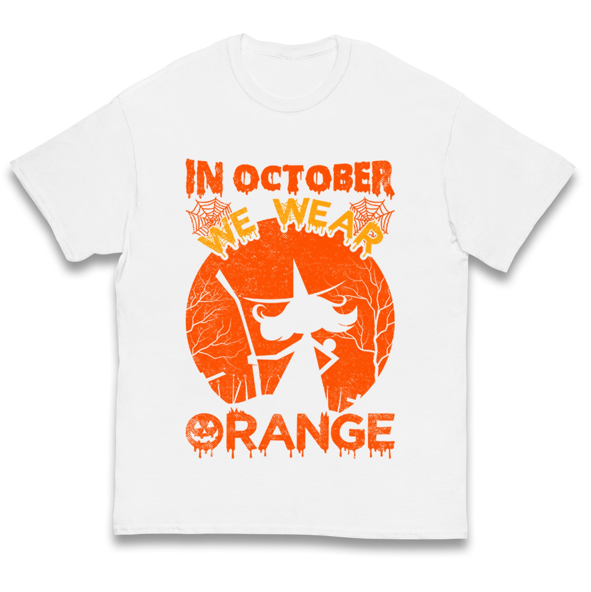 In October We Wear Orange Halloween Kids T Shirt 120