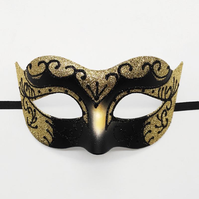 Glitter Half Face Masquerade Mask Woman Men Venice Mask Halloween Costume Accessories For Cosplay Party