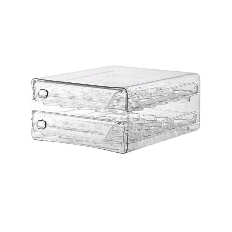 Transparent Double-Layer Egg Storage Box for Fridge and Kitchen