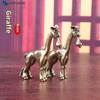1PCS Antique Brass Horse Small Statue Desktop Ornament Vintage Animal Figurines Miniatures Decoration Crafts