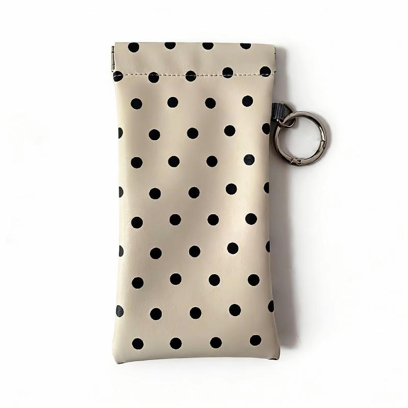 Protective Eyeglass Case Polka Dot Design Sunglasses Pouch for Fashionable Added Style