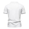 TrendHub Herren V-Ausschnitt Gestreiftes Poloshirt Atmungsaktives Slim Fit Poloshirts für Herren Leichtes Lässiges Sportliches Polo
