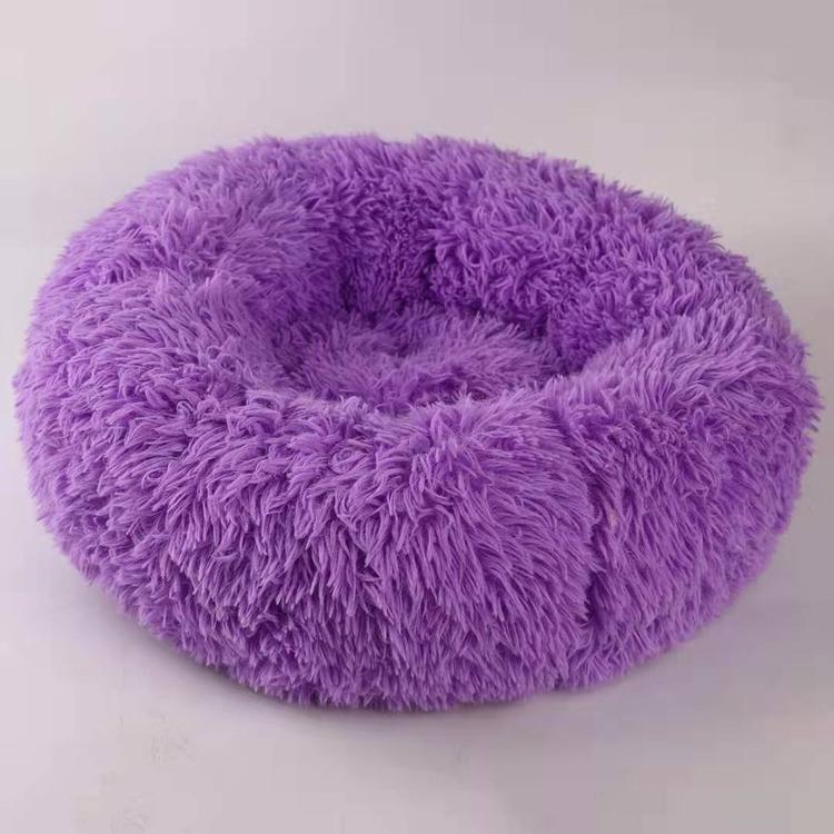 Rotondo Peluche Letto per Cani Casa Tappetino per Cani Inverno Caldo Dormire Gatti Nido Morbido Lungo Peluche Cesto per Cani Cuscino per Animali Domestici Forniture per Animali Domestici Portatili