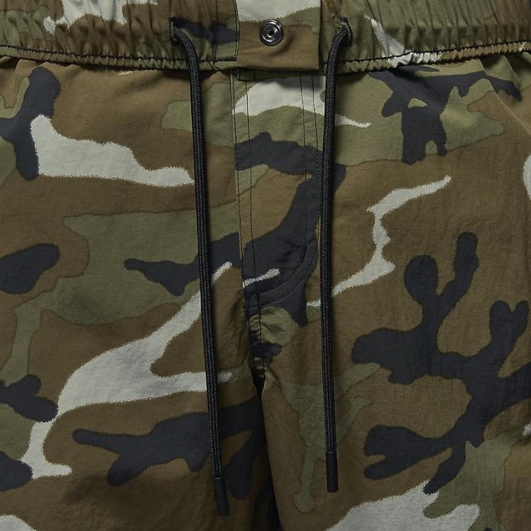 Jordan MVP Camouflage Fashion Comfortable Versatile Knitted Sports Pants Men Bottoms Light-Olive-Yellow FZ3530-380