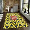 Yellow Zigzag Pattern Carpet with Arsenal Logo Design Suitable for use as an anti-slip for living room bedroom sofas