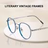 Retro Fashion Small Oval Two-Tone Women's Glasses Frame Ultralight High Quality Titanium Eyeglasses Frames New Style Spectacles
