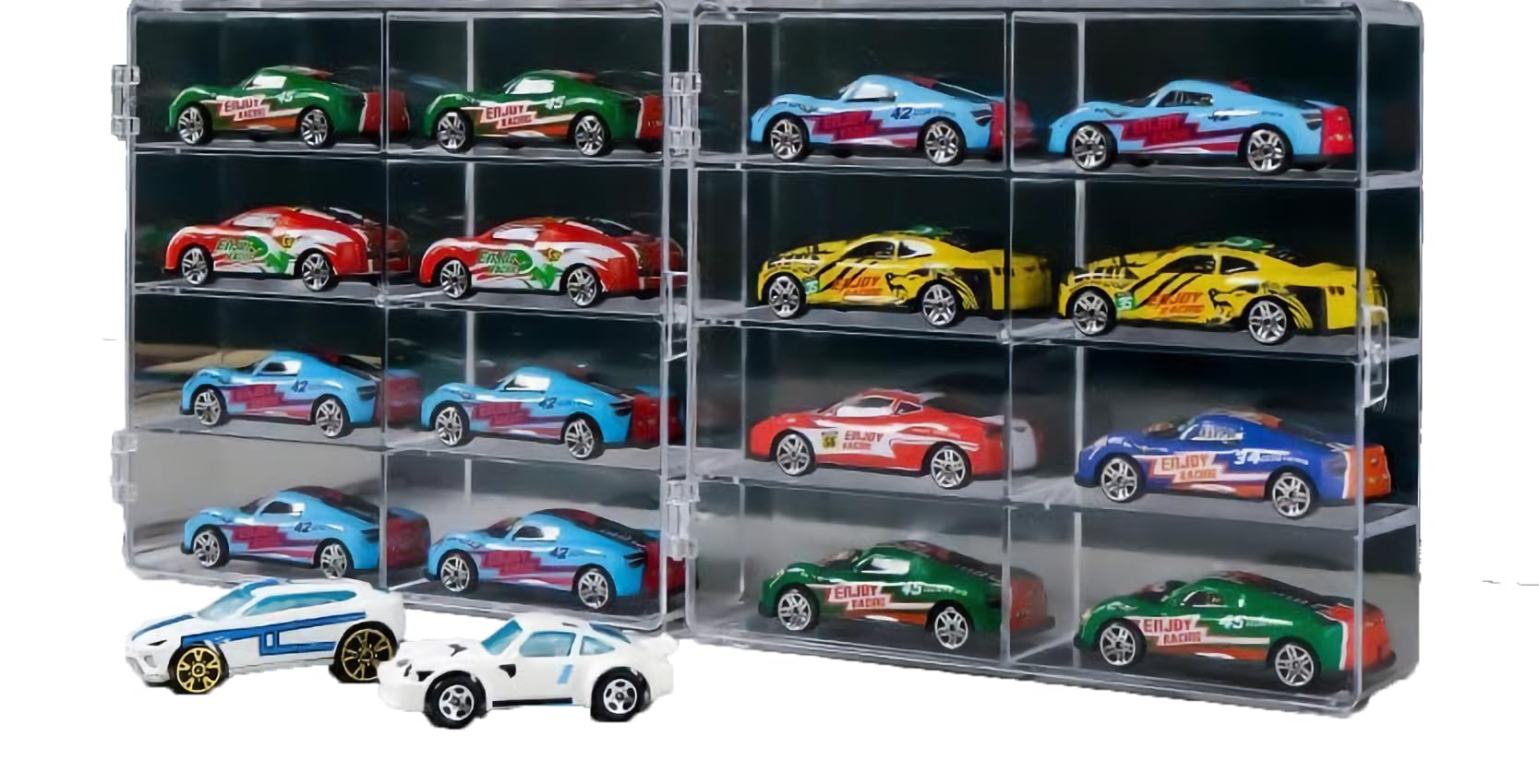 

Tomica Clear Scale Миниатюрная машинка 16 штук Квадраты x Кейс, Кейс, 1/64 Хранение, Коллекция, (8 2) [Использовал]