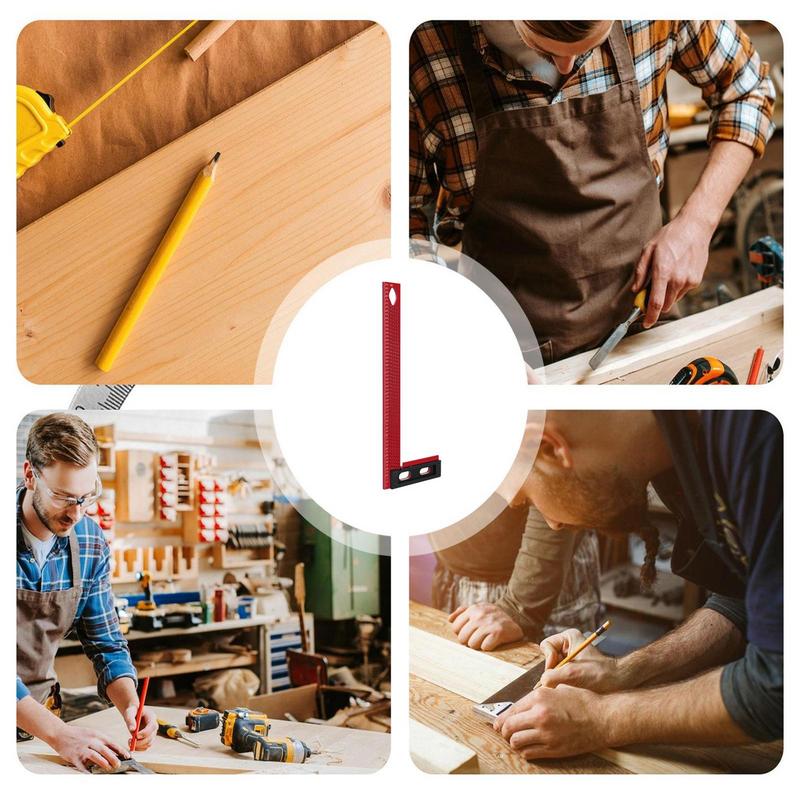 Woodworking Ruler L Type Precision Marking L Ruler Portable Aluminum Alloy Rust-Proof Crossed Out Marking Tool For Engineer