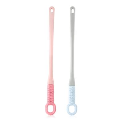 Ergonomic Foot Cleaning Brush For Hard Skin Exfoliation And Toe Gapping Hygiene Non Slip Grip Lotion Applicator
