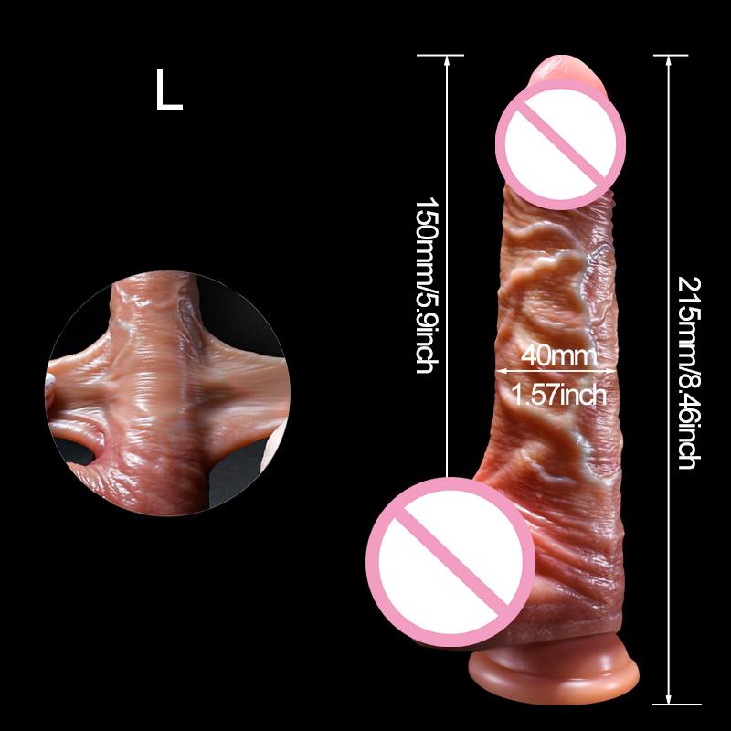 Female Adult Products Strong Suction Cup Bendable Soft Flesh Sex Toy Realistic Liquid Silicone Dildo with Belt for Women