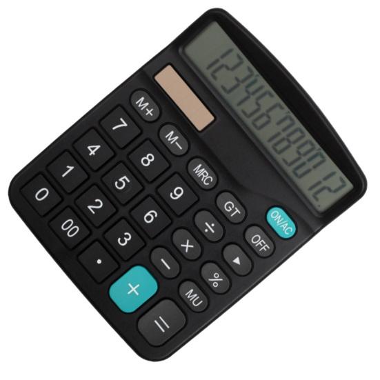 12-Digit Solar Powered Calculator Home Office Large Display Accountant Tools