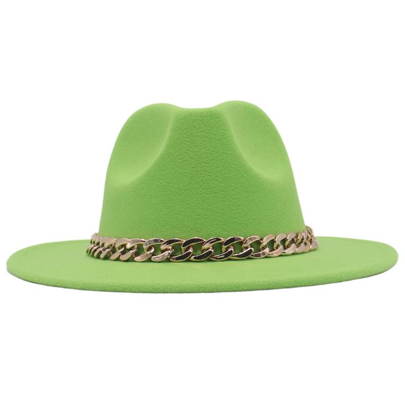 Acrylic Chain Men'S And Women'S Multi-Colored Stage Hat Woolen Felt Hat Jazz Top Hat Hat