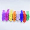 100pcs Flat Fluffy Colorful Turkey/Chicken FeathersDiy Pheasant Plume for Needlework Decor Clothes Handicraft Accessories10-18cm