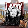 Warm Flannel Throw Blanket,Lady Gaga Lightweight Cozy Blanket For Bed Sofa And Daily Use