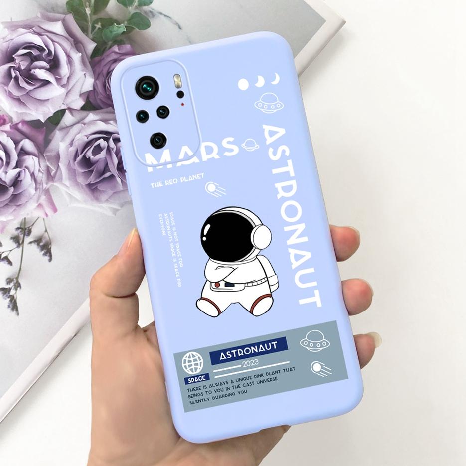 For Xiaomi Redmi Note 10 Case Redmi Note 10S Cute Astronauts Cartoon Cover Soft TPU Phone Cases For Redmi Note 10 Pro Max Bumper