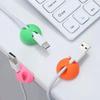 10Pcs Cable Clips Silicone Cable Organizer Desktop Wire Storage Charger Cord Holder for Car USB Charging Tablet Wire